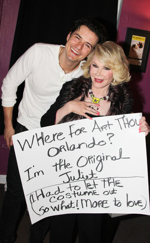 Orlando Bloom, Joan Rivers Orlando Bloom, Joan Rivers